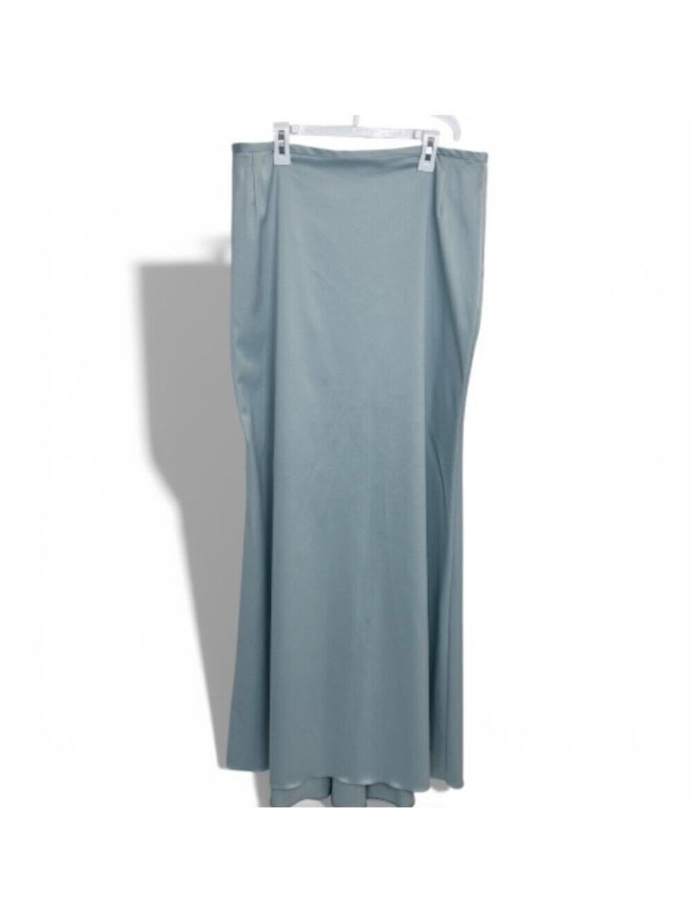 JS Collections Ice Blue Satin A-Line Midi Skirt Size 10 Formal